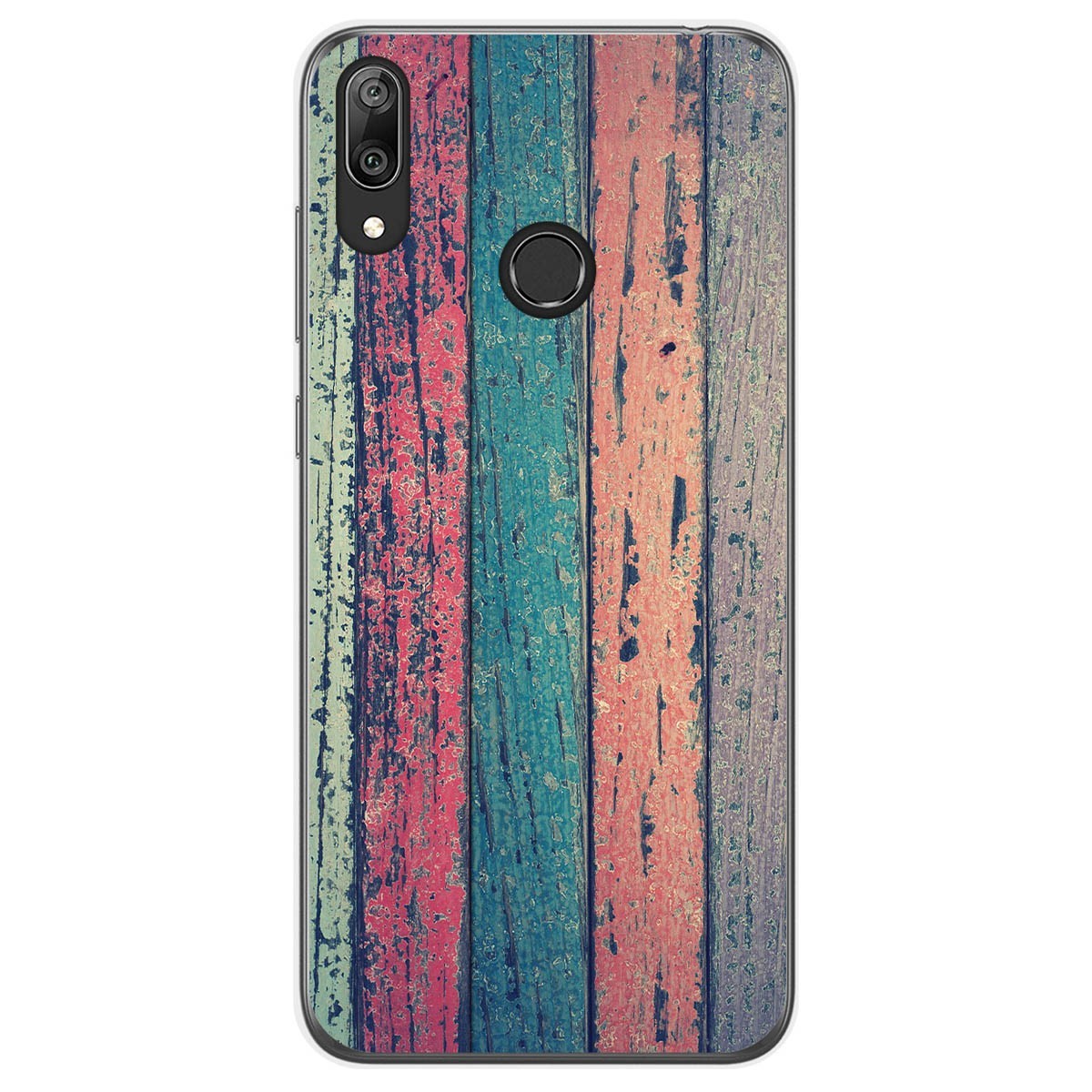 Tumundosmartphone Funda Gel Tpu para Huawei Y7 2019 diseño Madera 10 Dibujos