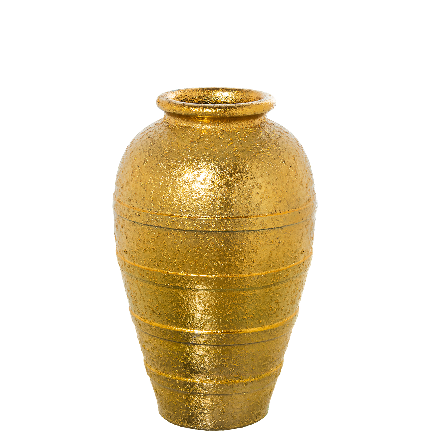 Jarron ceramica 40cm dorado 26x40cm