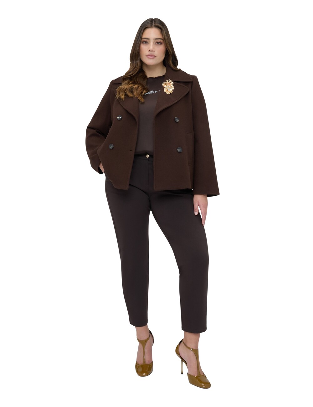Fiorella Rubino - Pantalones Carrot Fit en Punto Milano