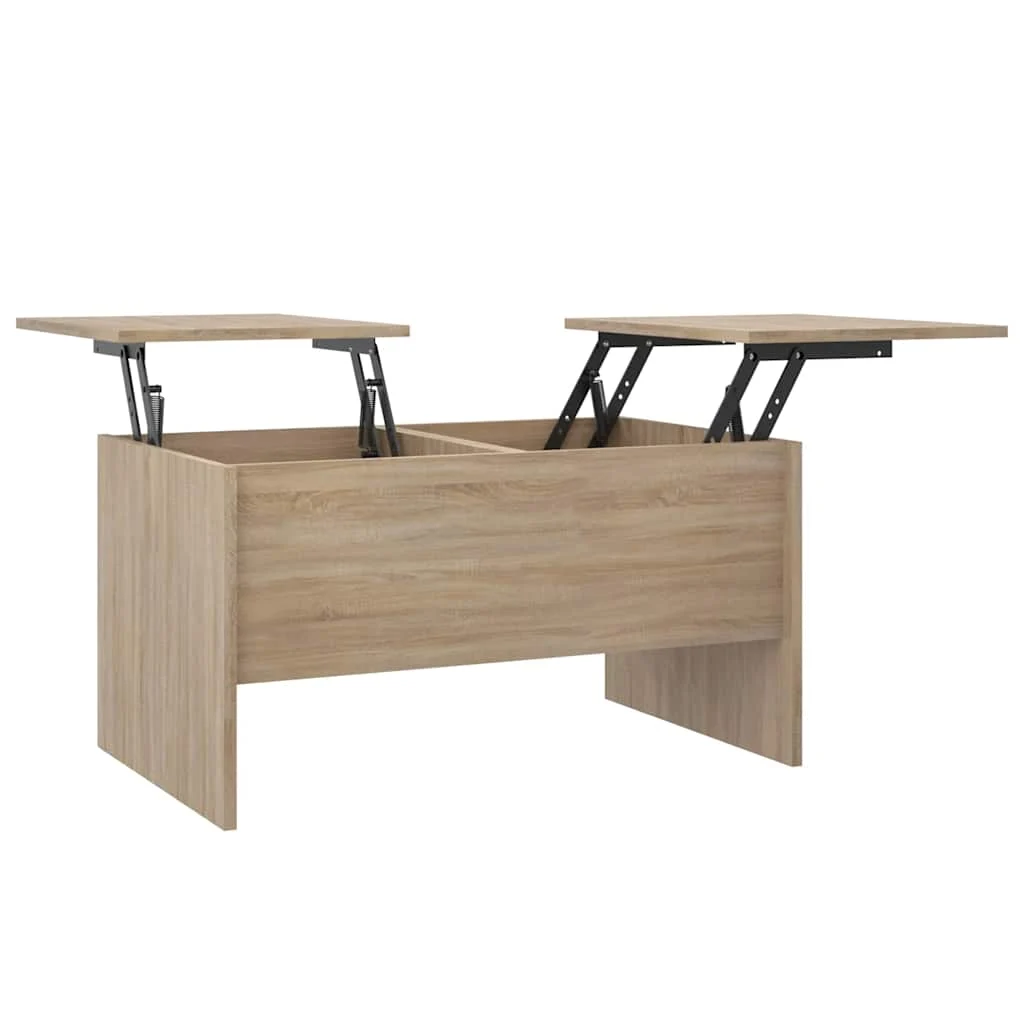 Mesa de centro madera de ingeniería roble Sonoma 80x50x42,5 cm