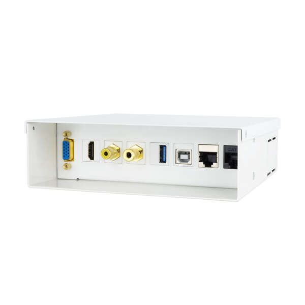 Nanocable caja de conexiones multimedia de pared vga, hdmi, jack3.5, rca, usb 2.0 b, usb 3.0, 2x rj-45