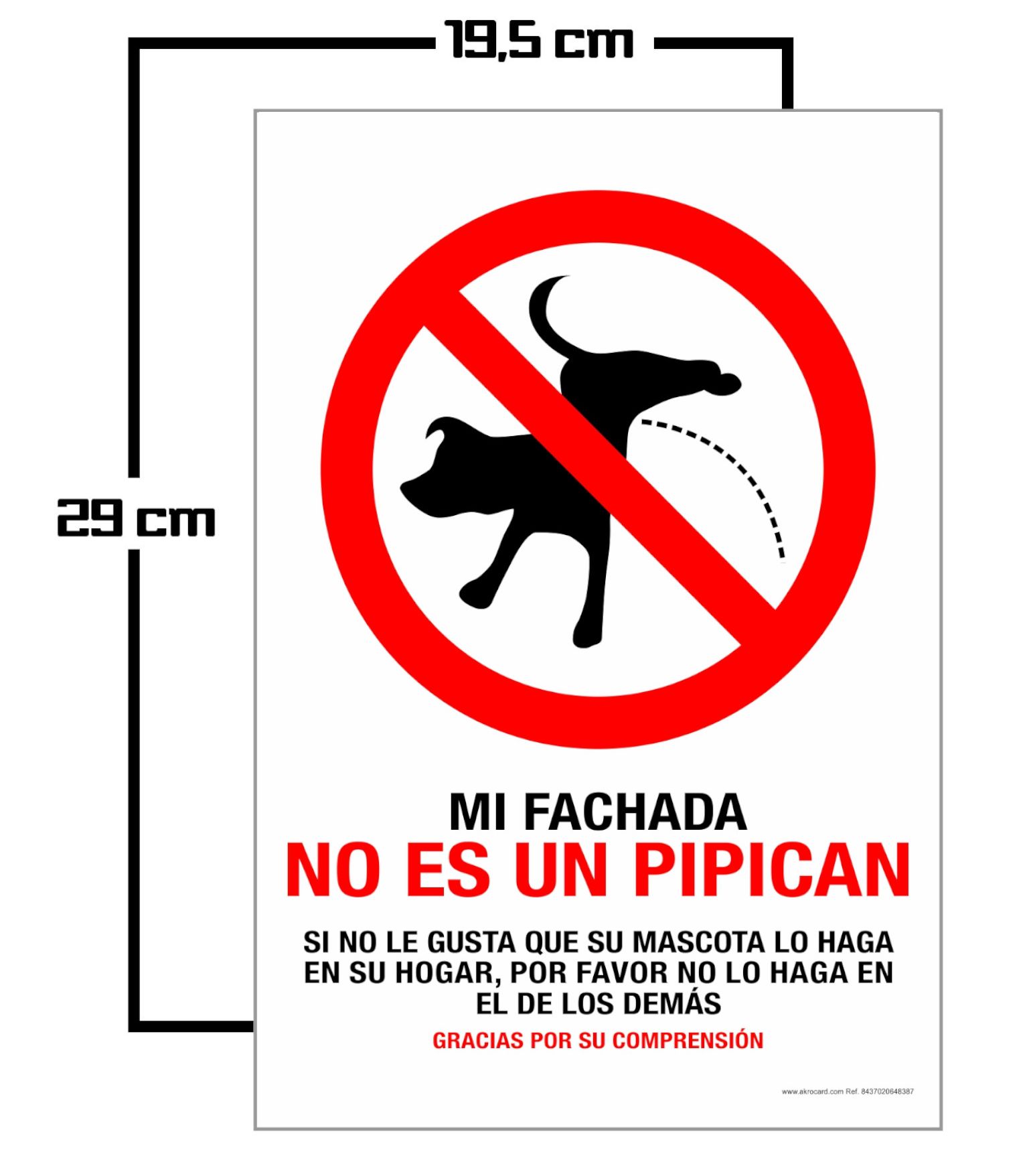 Atención perro peligroso, 19x29cm, Cartel de PVC Resistente, akrocard