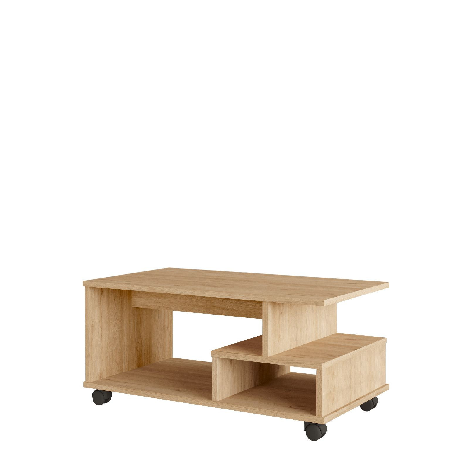 Habitat y Jardin - Mesa baja de madera "MIN9" - 90 x 51 x 42 cm - Beige
