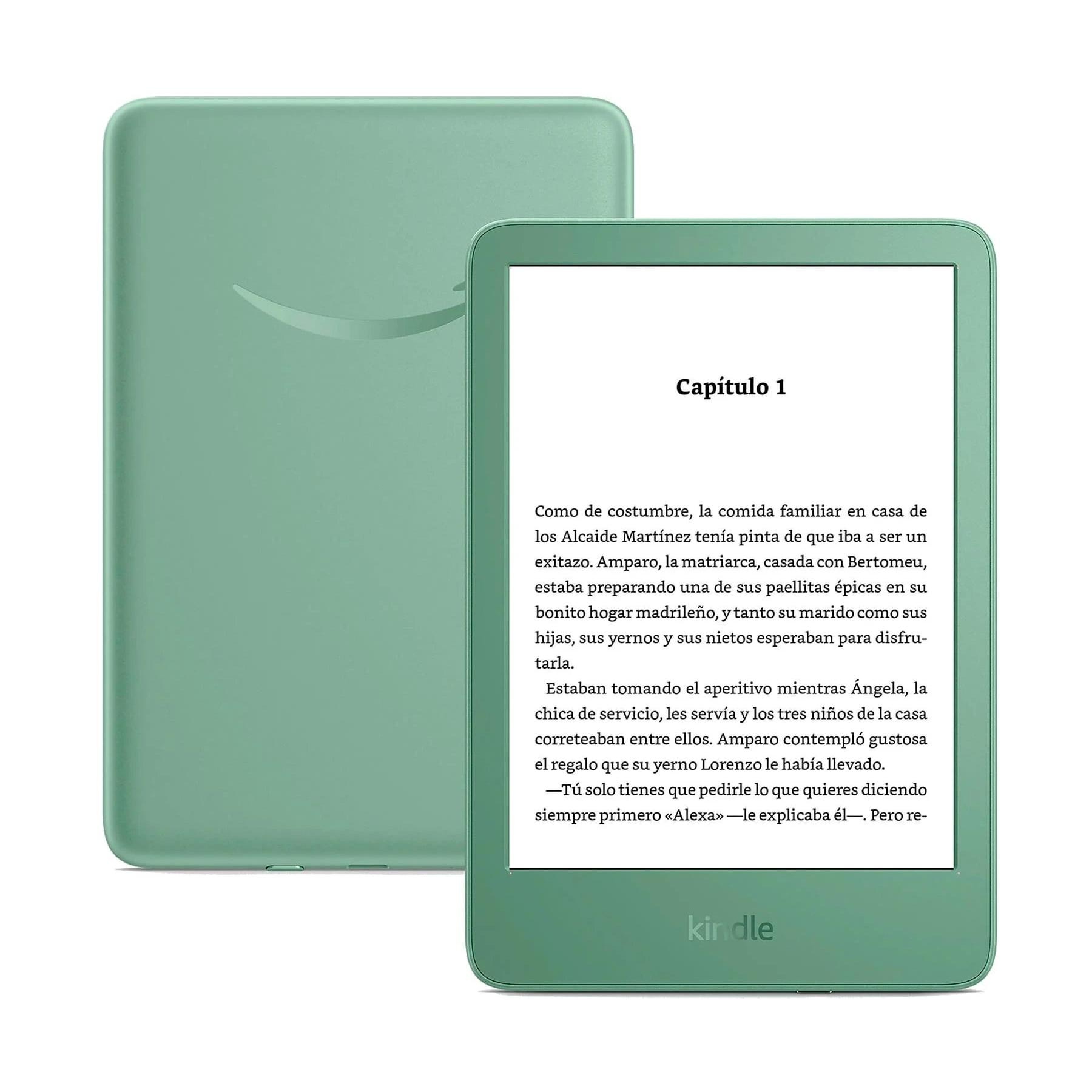 Libro Electrónico (eBook) 6" Pulgadas E-Ink (16 tonos de gris, 300 ppp), 300 ppp Amazon KINDLE 16GB (2024) MATCHA  | Pantalla táctil, Wifi, Verde (Matcha)