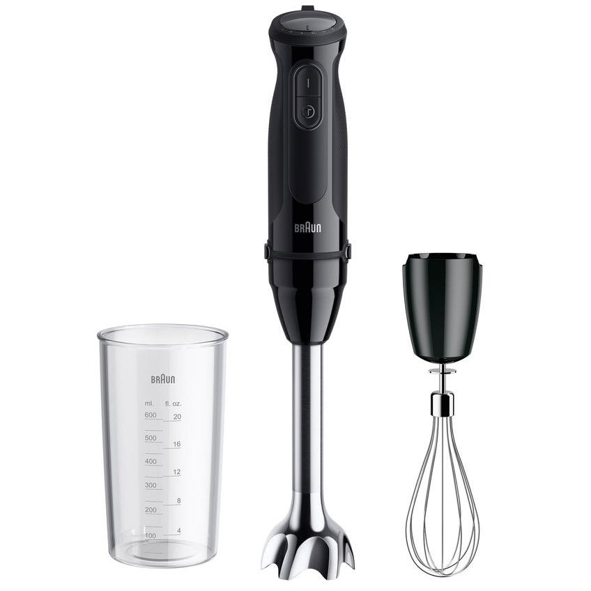 BATIDORA BRAUN-H (E) 1000W C.M. CON VASO MEDIDOR y montaclaras ARTISTE CREMA METAL