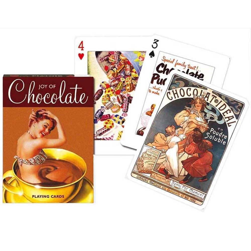 Piatnik Baraja de poker de 55 cartas La alegría del Chocolate Carteles Posters antiguos Juego mesa Jugar Adultos Colección Coleccionable Poquer