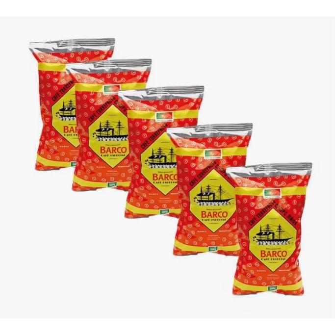 Barco Torrefacto - Pack 5 Unidades - Café en Grano con Azúcar Caramelizado - Gran Tueste, Sabor Pronunciado y Aromático - 500 g - Ideal para los Amantes del Café
