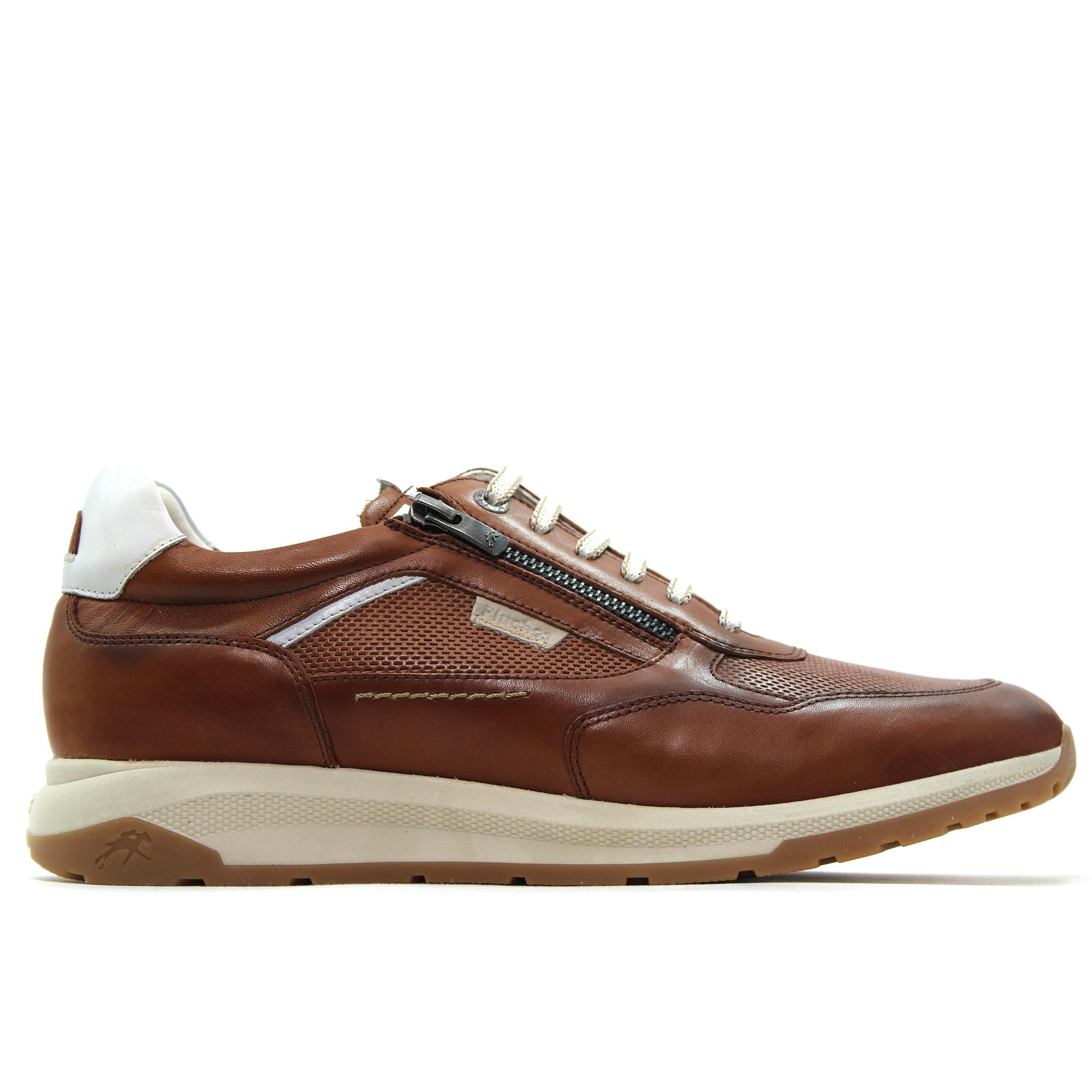 Fluchos F2405 Zapato deportivo casual,Sneakers de cordones,zapatillas con cuña y plataforma,piel,cremallera para caballero
