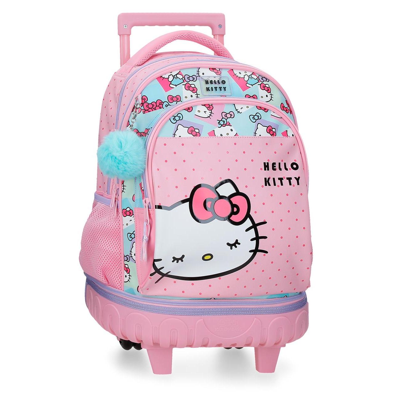 Mochila compact desmontable Hello Kitty Bows Rosa 32 cm x 43 cm x 21 cm
