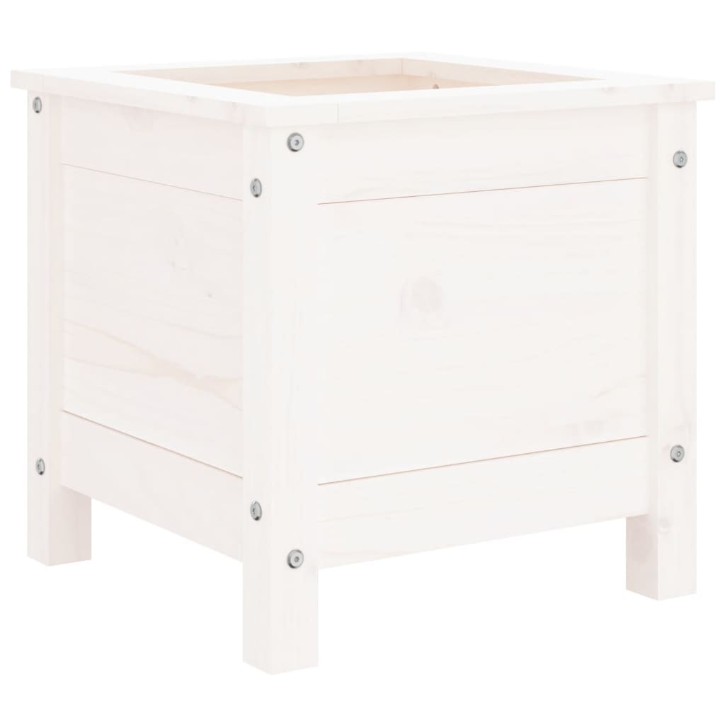 vidaXL Jardinera madera maciza de pino 40x40x39 cm Color Pino natural,  Pino blanco,  Pino gris y mas