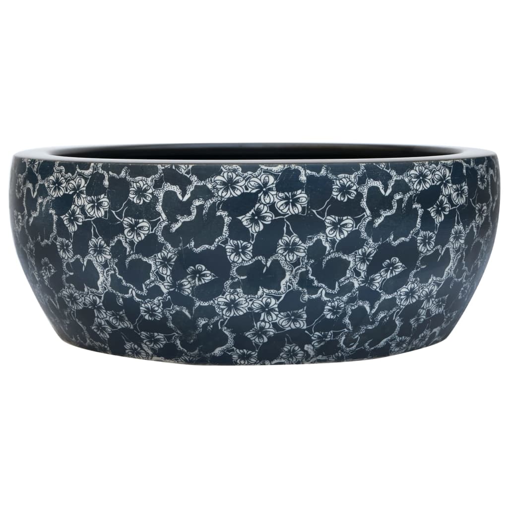vidaXL Lavabo sobre encimera redondo cerámica Φ41x14 cm