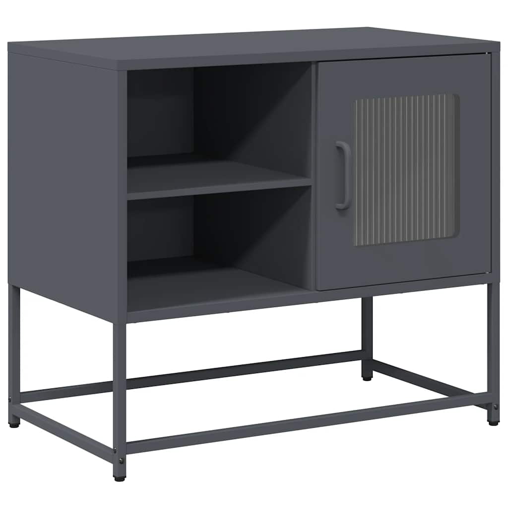 vidaXL Mueble para TV de acero gris antracita 68x39x60,5 cm