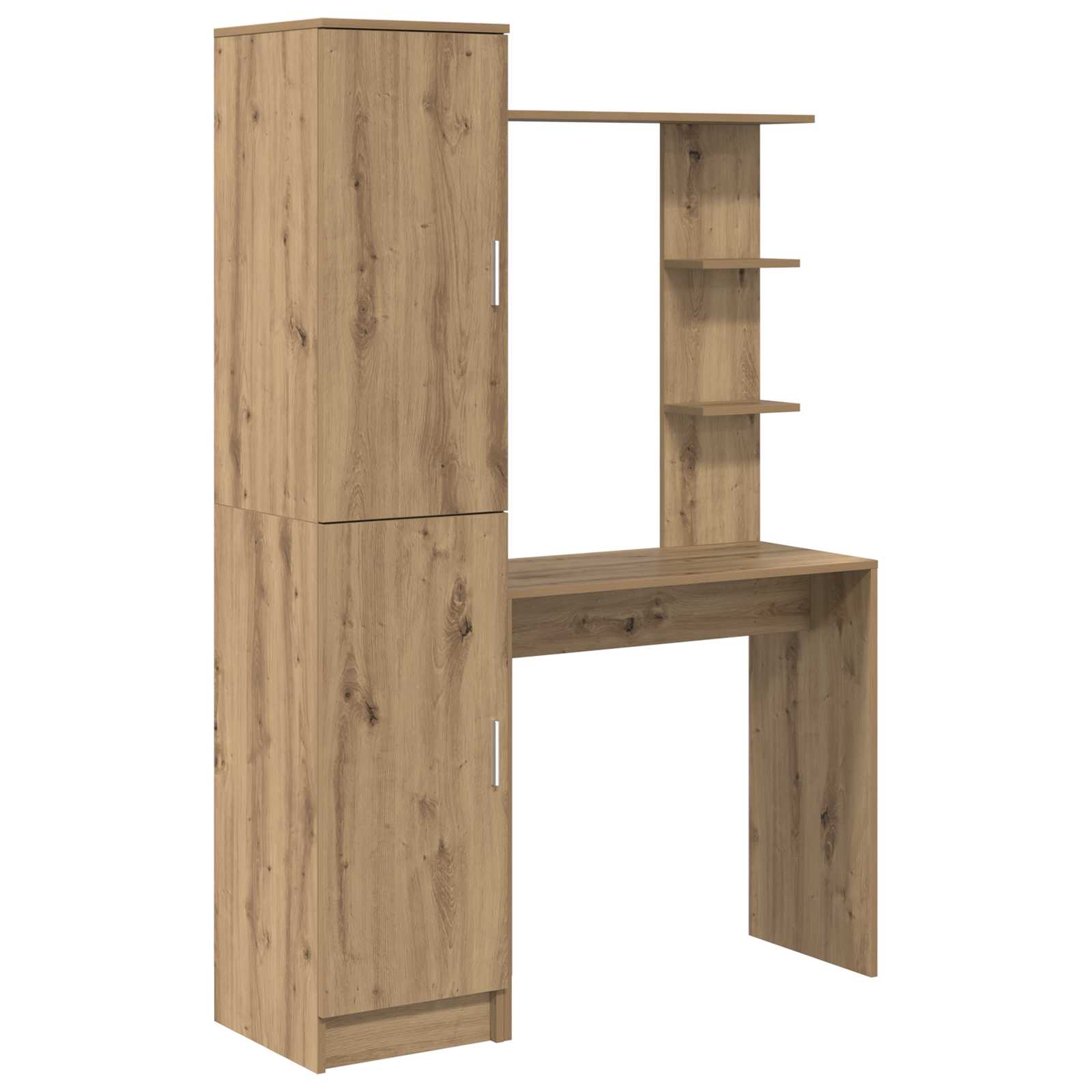 vidaXL Escritorio 2 pcs Roble artesanal