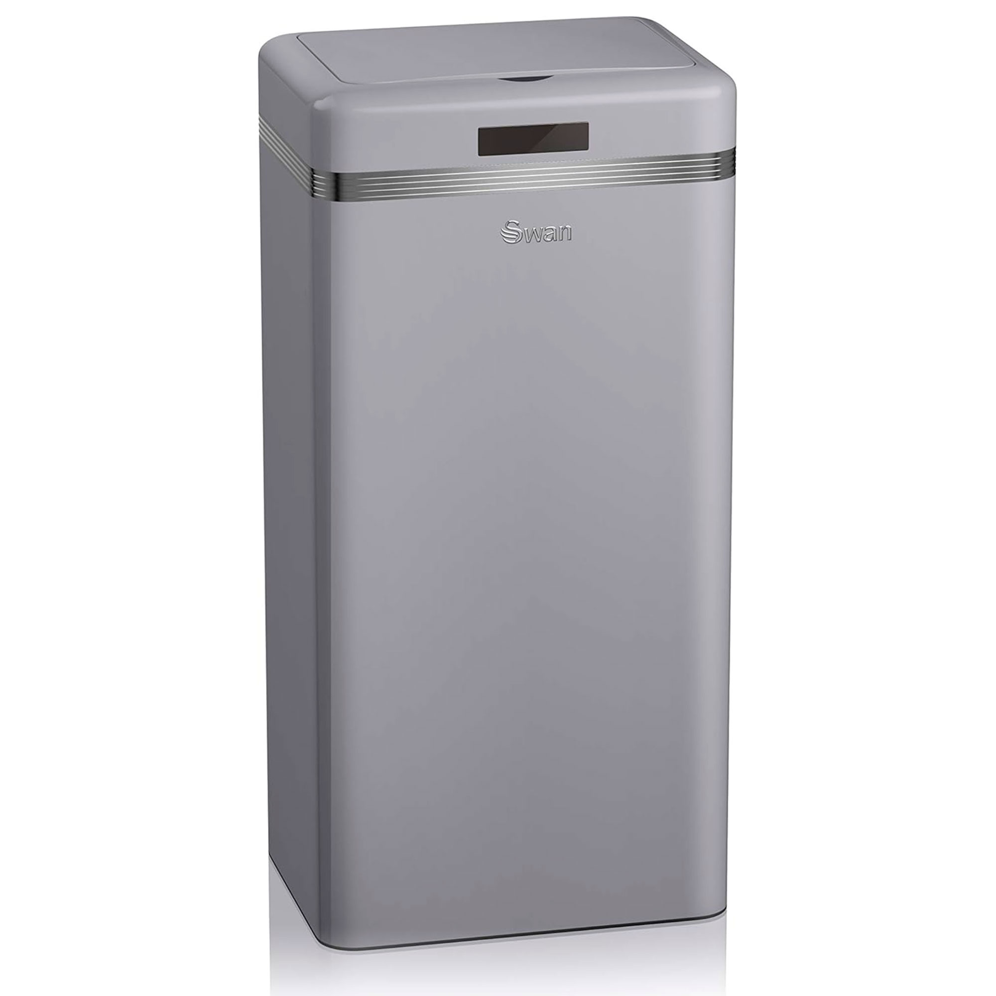 SWAN SWKA4500GRNEU Cubo Basura Cocina Sensor de Apertura Automática, Metálico, Capacidad 45 Litros, Diseño Vintage, , Gris