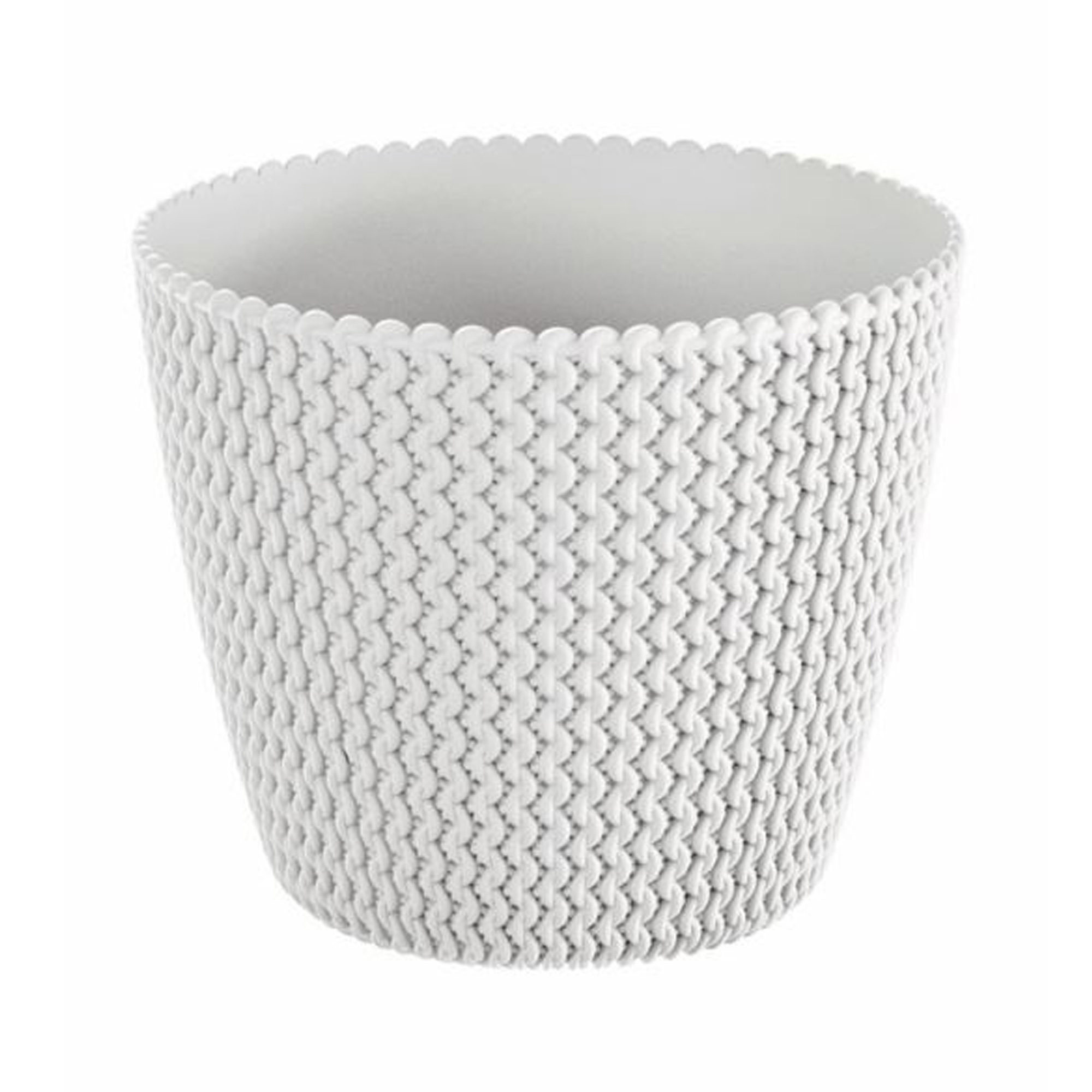 Maceta redonda 5L PROSPERPLAST Splofy de plastico en color menta, Ø21,8 x 18,4 cm