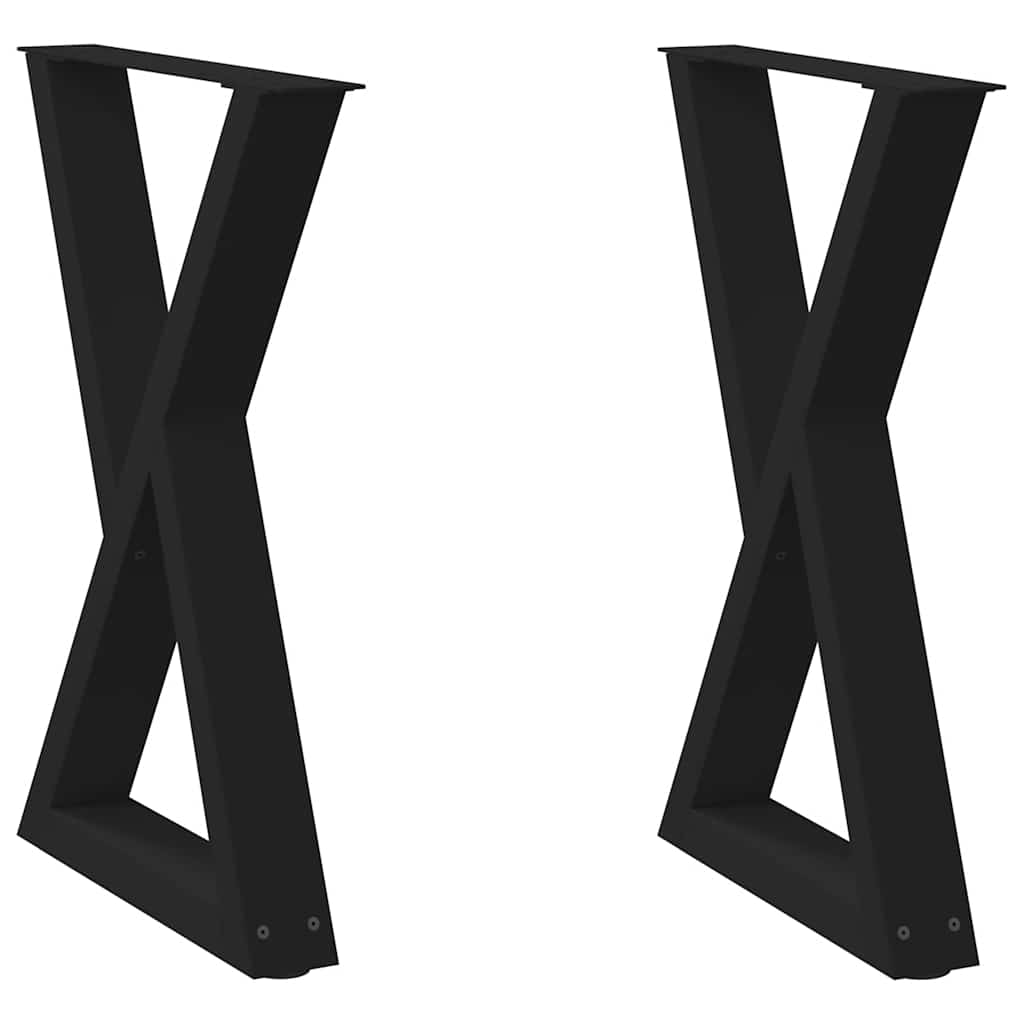 vidaXL Patas para mesa de comedor (2 unidades) 60 x 72-73,3 cm, acero