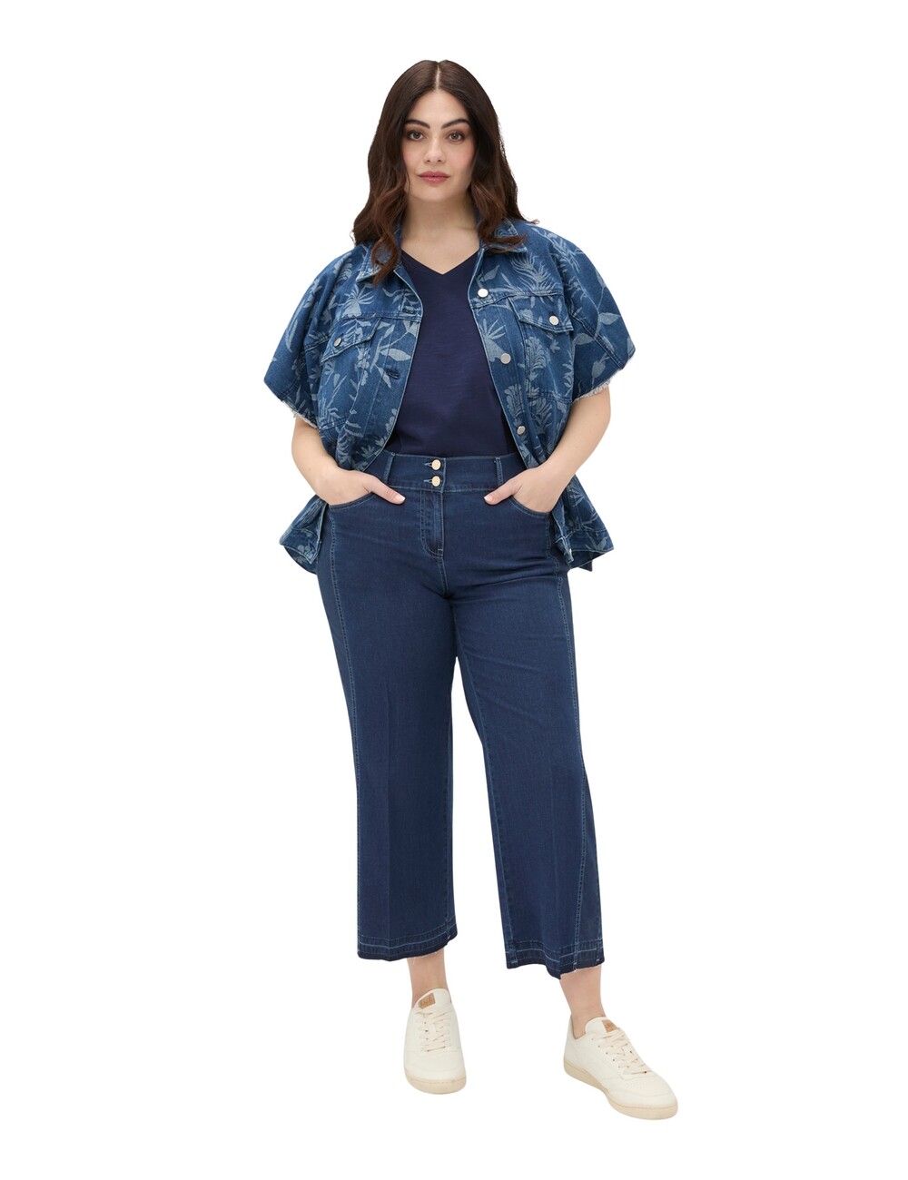 Fiorella Rubino - Jeans cropped en denim ligero