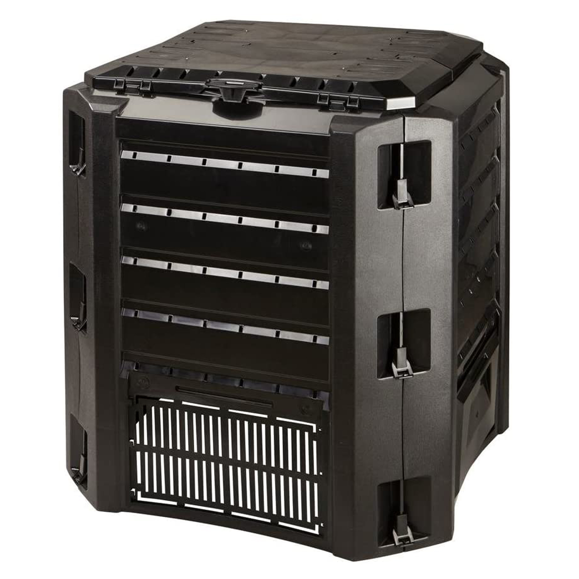 Compostador 320 L Prosperplast Compogreen de plástico en color Negro, 80 (alto) x 70 (ancho) x 70 (profundo) cms