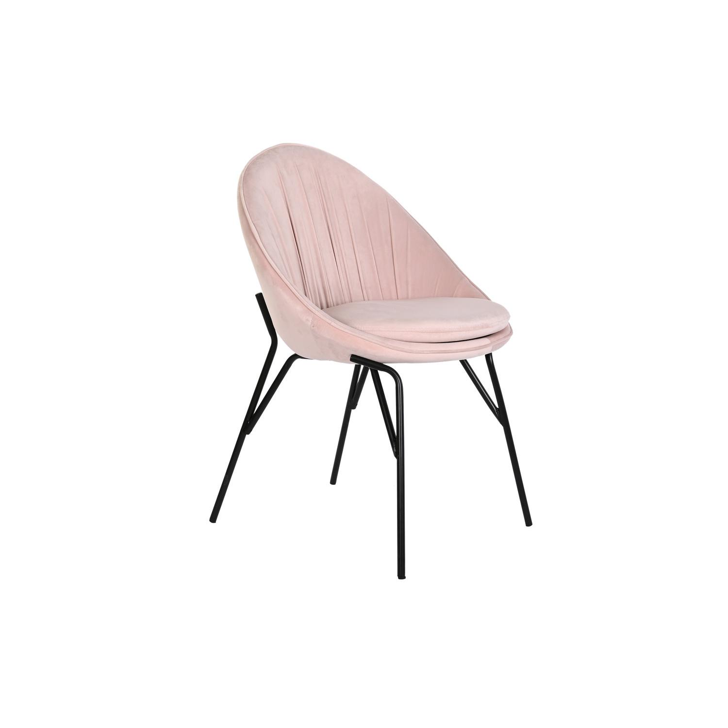 SILLA VELVET METAL 60X60X85 ROSA FIJALO MB184928