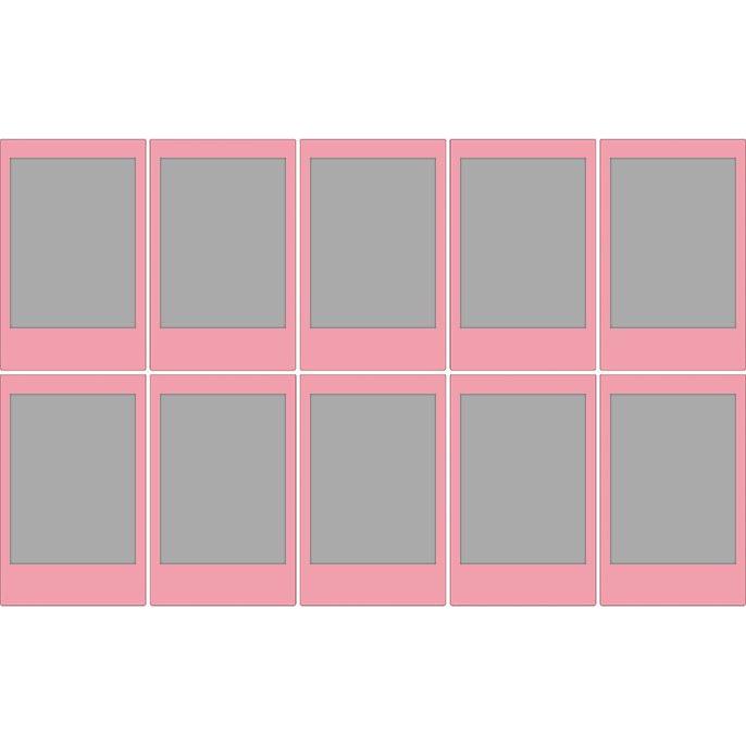 Fujifilm - Papel fotográfico Instax Film Mini Photo Slide 10 hojas con acabado de haluro de plata color rosa para cámaras Fujifilm Instant
