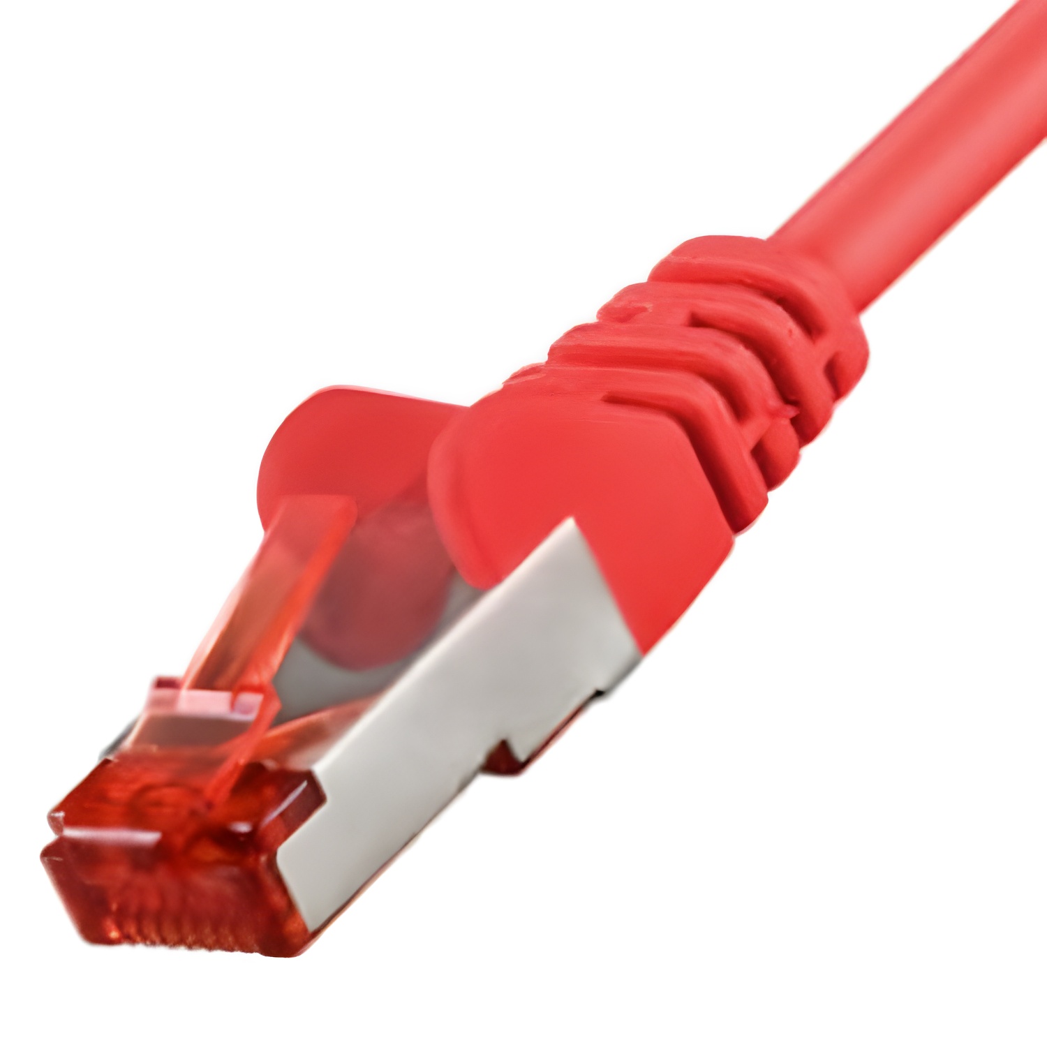 DIGITUS CAT 6A S-FTP Patch Cable, 10 m, LSZH, AWG 26/7, Par trenzado, rojo