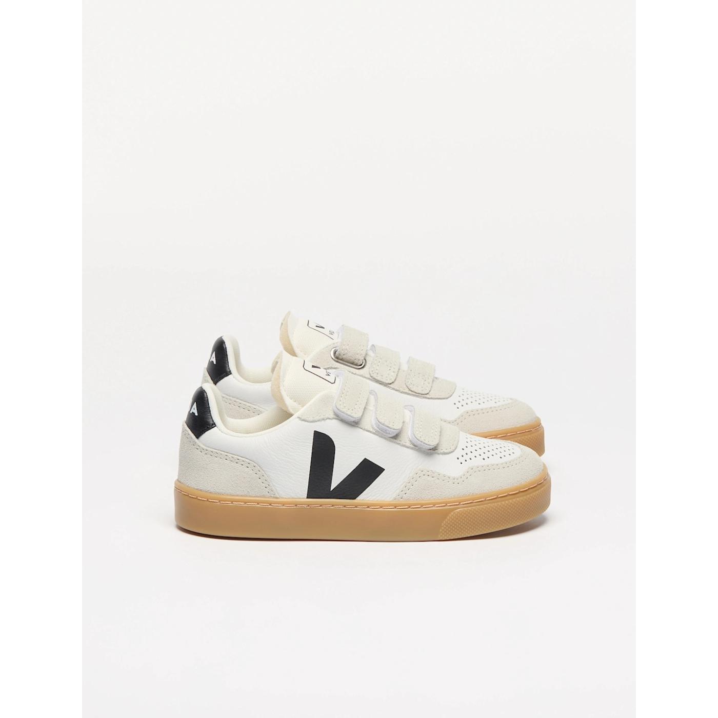 VEJA KIDS SMALL V-90 WHITE BLACK NATURAL