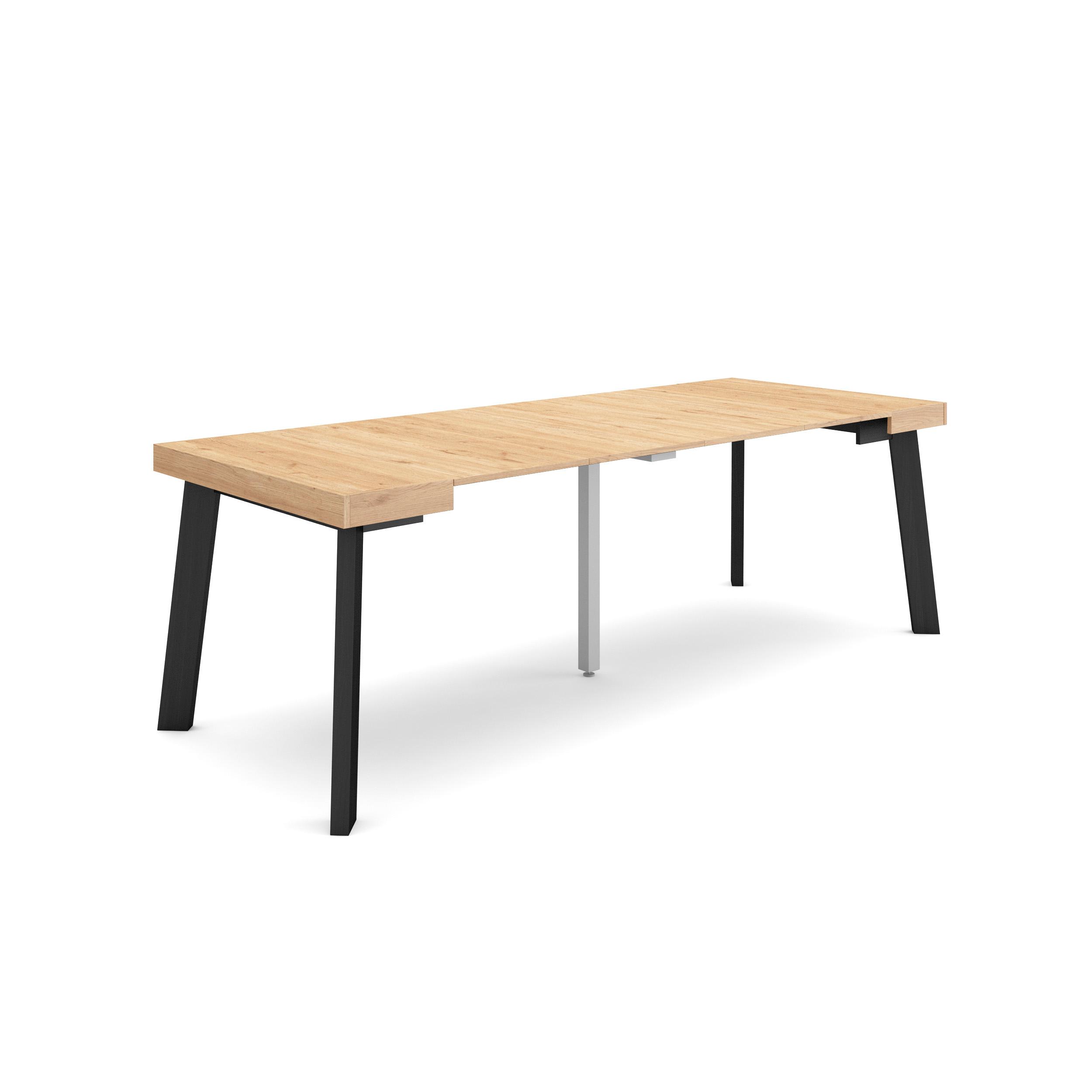 Skraut Home, Mesa Consola Extensible, Mesa Auxiliar, Tapa, 58/222x90x73cm, Práctica y Versátil, Estilo Moderno, Fácil Montaje