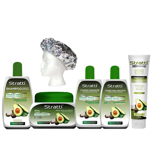 Pack Mantenimiento Stratti Aguacate & Keratina con Manteca de Karité 6 productos