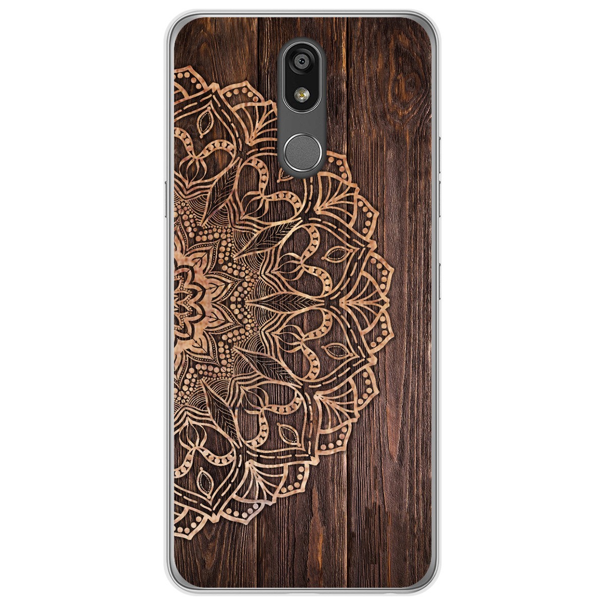 Tumundosmartphone Funda Gel Tpu para Lg K40 diseño Madera 06 Dibujos