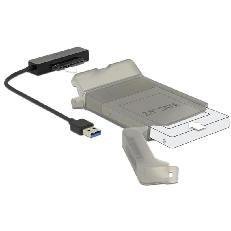 Convertidor USB 3.0 Tipo-A macho SATA 6 Gb / s 22 pines con Cubierta de Protección 2.5