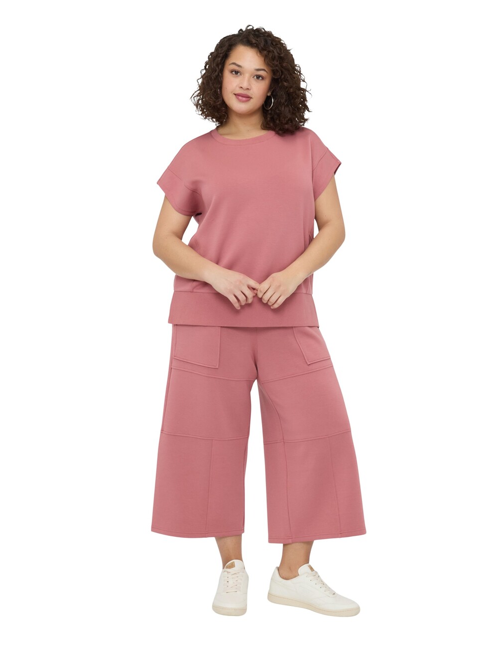 Fiorella Rubino - Pantalones cropped en scuba