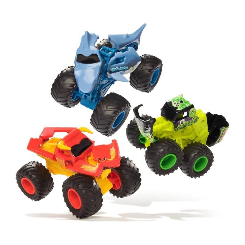 MONSTER JAM - MONSTER TRUCK METÁLICO SMASH & BASH ESCALA 1:64, ALEATORIO (GRAVE DIGGER, EL TORO LOCO