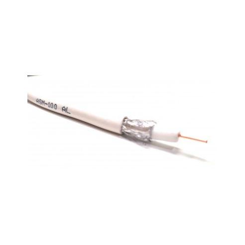 FORCEMILK Cable Coaxial Cobre/Al para TV/SAT Cemi CSAT 100 Ohm - Excelente Cobertura del Trenzado
