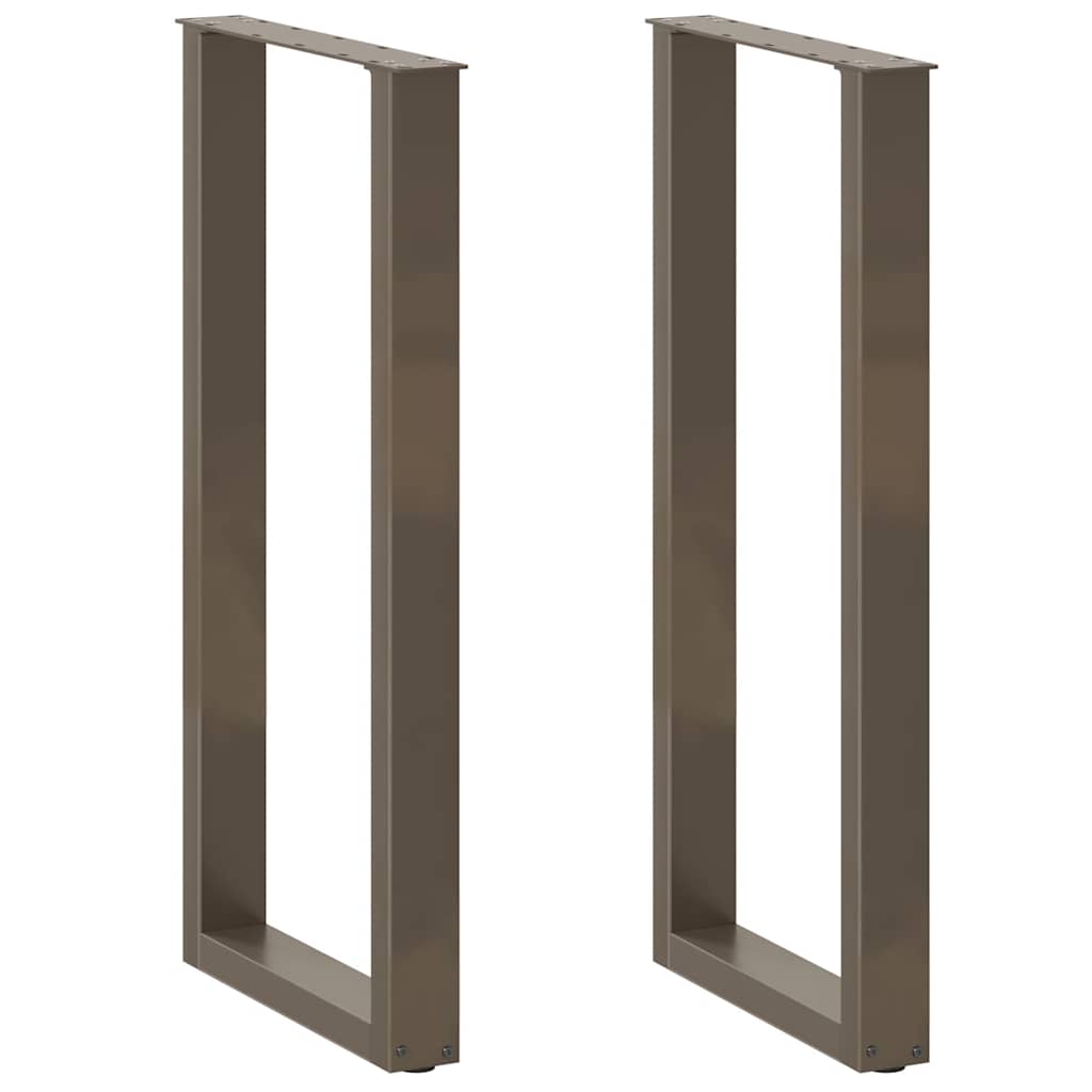 vidaXL Patas para mesa de bar en forma de U (2 unidades) 40 x 100-101 cm, acero