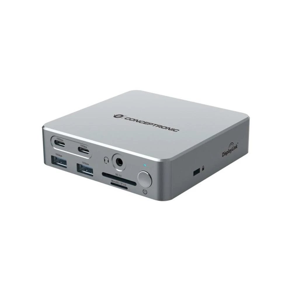 HUB Switch puertos Interfaz host USB 3.2 Gen 2 Conceptronic DONN25G  | 1 x USB-C female, 1 x DC In, Grey