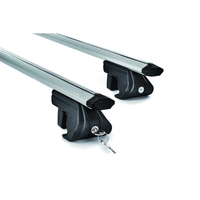 Barras de Techo GREEN VALLEY TRAX para Railing Estándar | Aluminio | 90 kg | Antirrobo | 135 cm