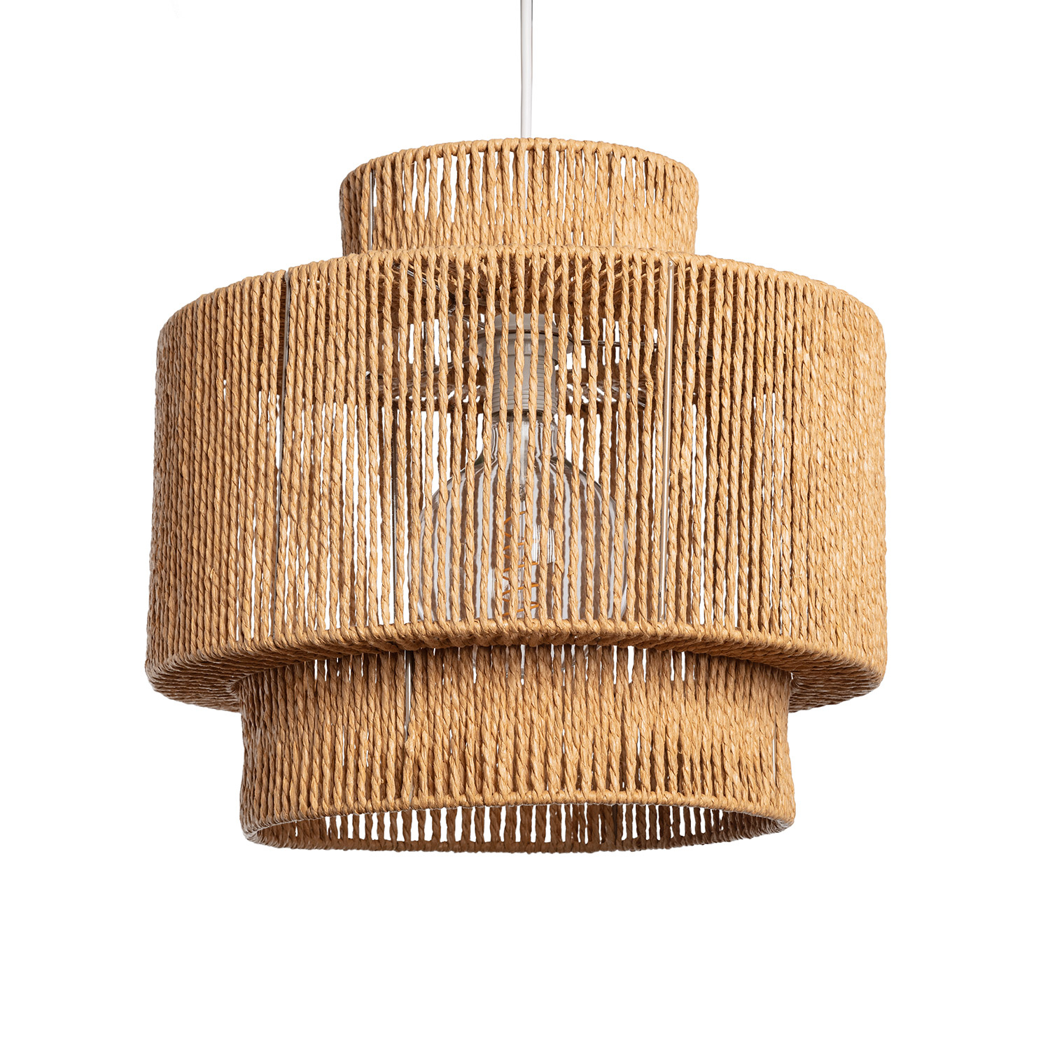 Ledkia Lámpara Colgante Papel Trenzado Neka ILUZZIA - Diseño Único y Elegante con Acabados de Calidad