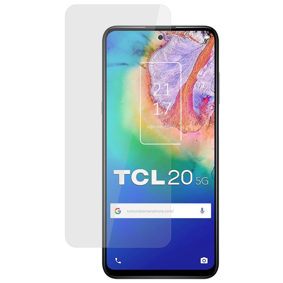 Tumundosmartphone Protector Cristal Templado para TCL 20 5G Vidrio