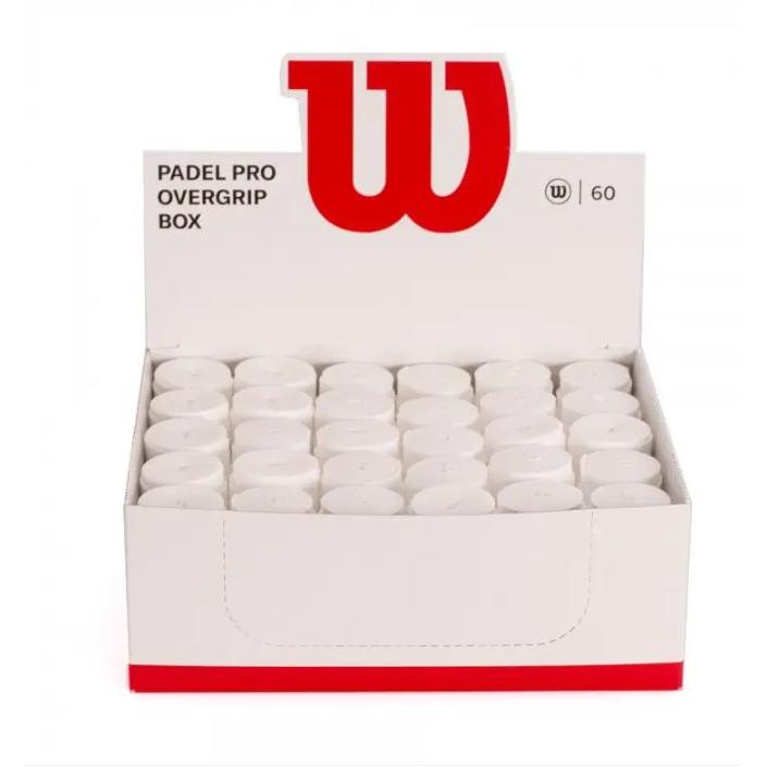 Overgrips Wilson Pro Blanco para Pádel | Tambor Completo 60 Unidades o Packs Adaptados | Máximo Agarre, Absorción y Durabilidad
