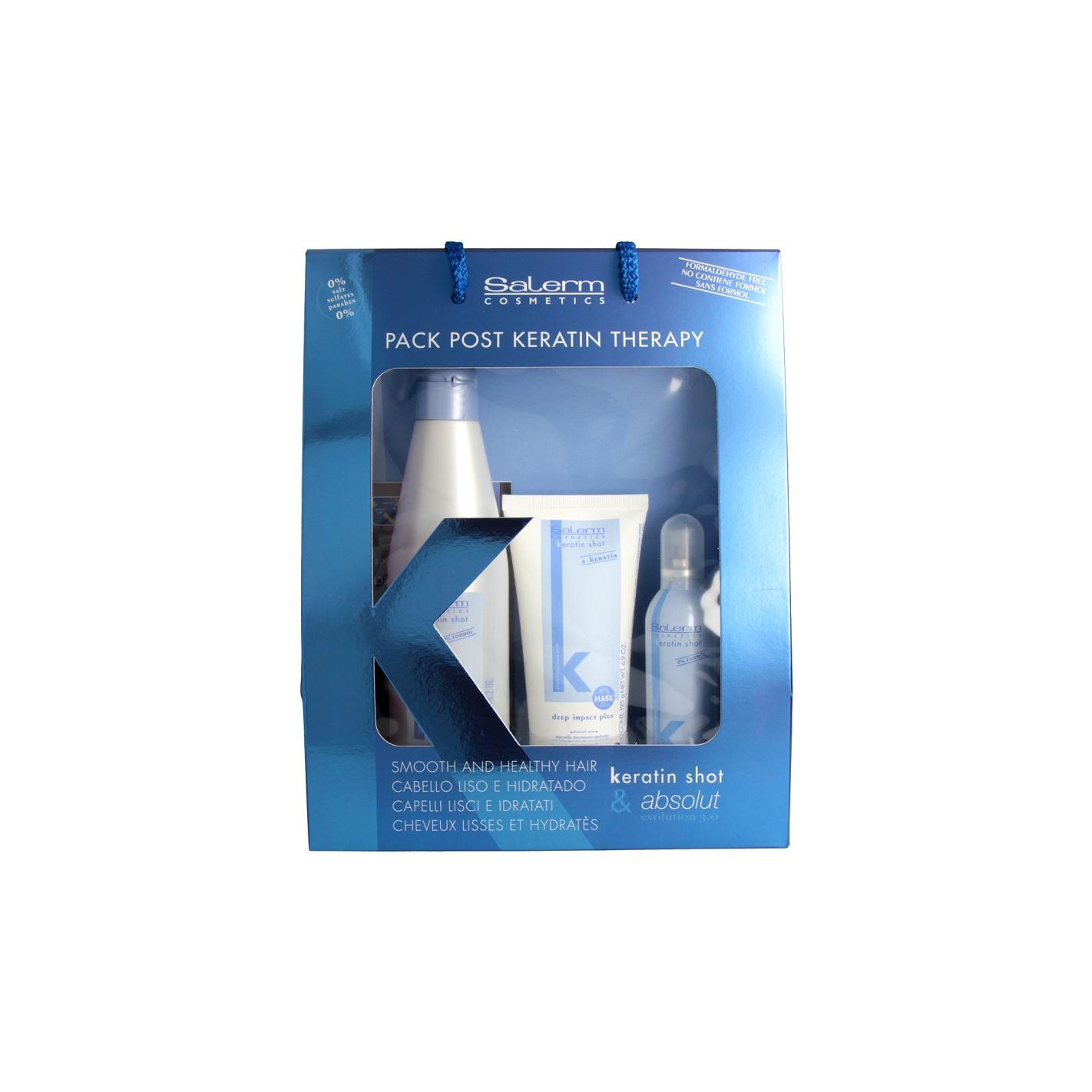 Salerm Pack Post Keratin Therapy, el Pack De Mantenimiento Salerm Keratin Shot Sin Formol.