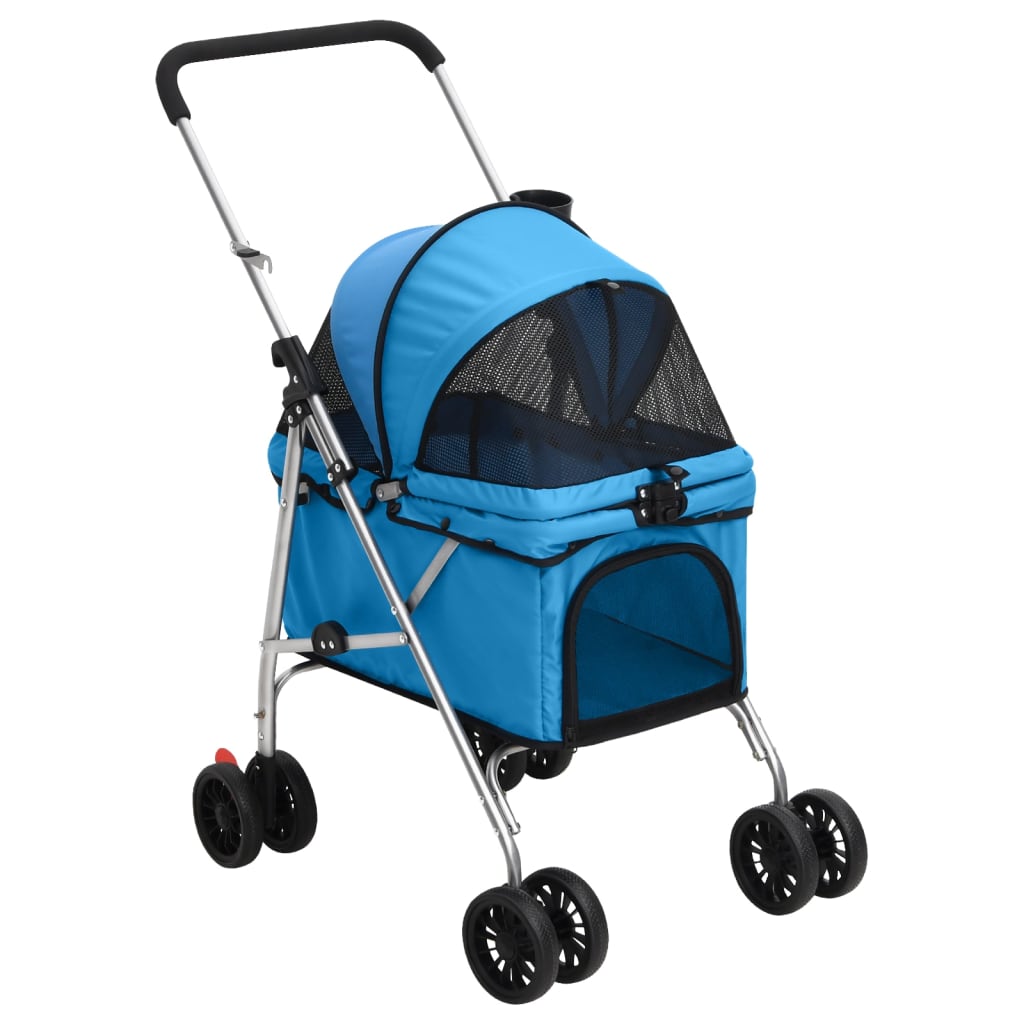 vidaXL Cochecito para perros plegable tela oxford 76x50x100 cm Color Azul,  Gris,  Rojo y mas