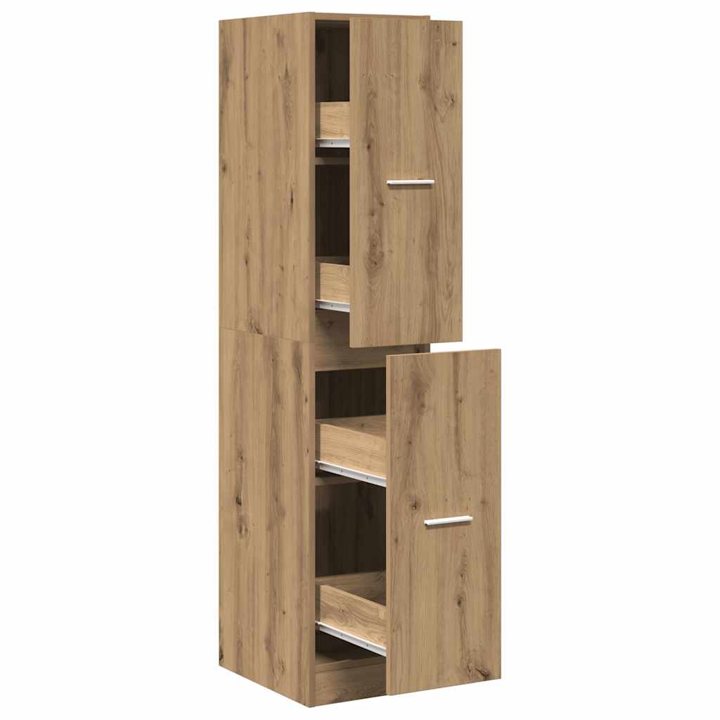 vidaXL Boticario de roble artesanal 30x41x144,5 cm Madera de ingeniería