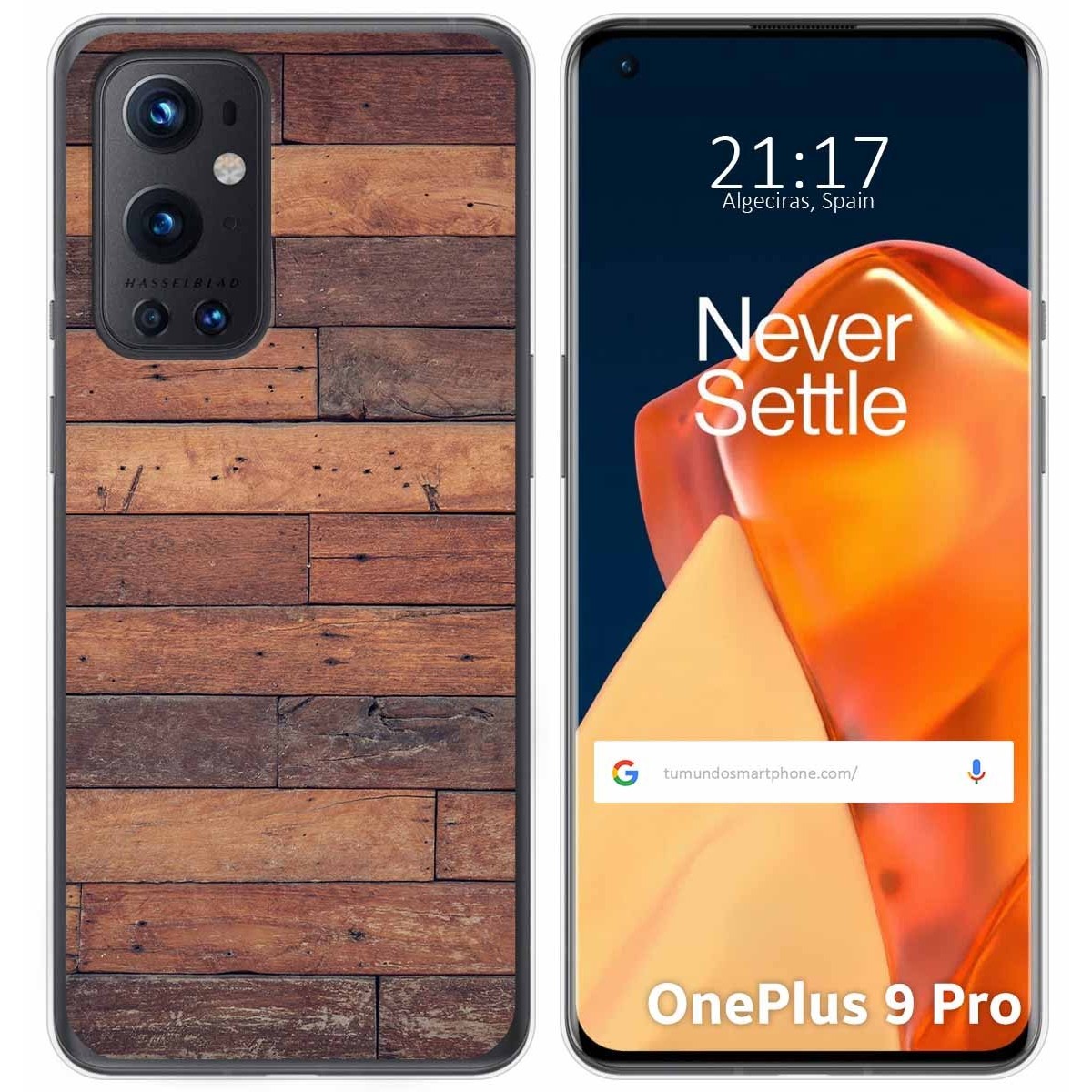 Tumundosmartphone Funda Gel Tpu para OnePlus 9 Pro 5G diseño Madera 03 Dibujos