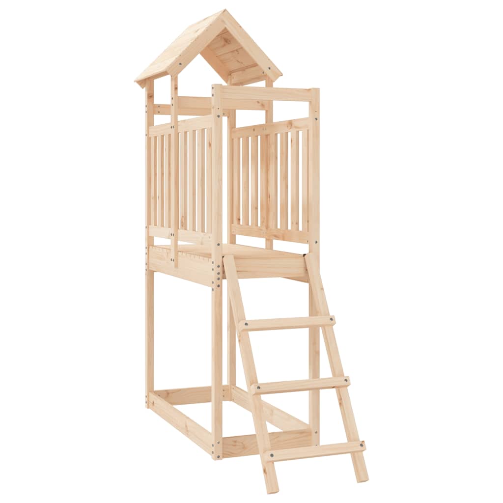vidaXL Parque infantil de exterior Casa de Juegos Niño 53x110x214 cm Material Madera de pino maciza, Madera maciza douglas, Madera maciza de pino impregnada