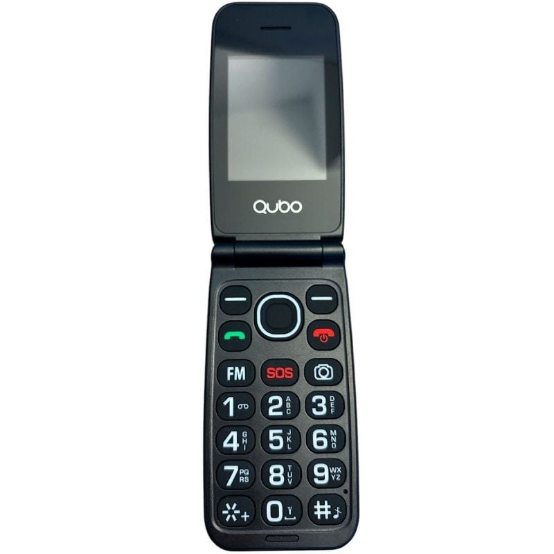 Qubo Teléfono Móvil NEONW-BK 4G para Personas Mayores- Negro