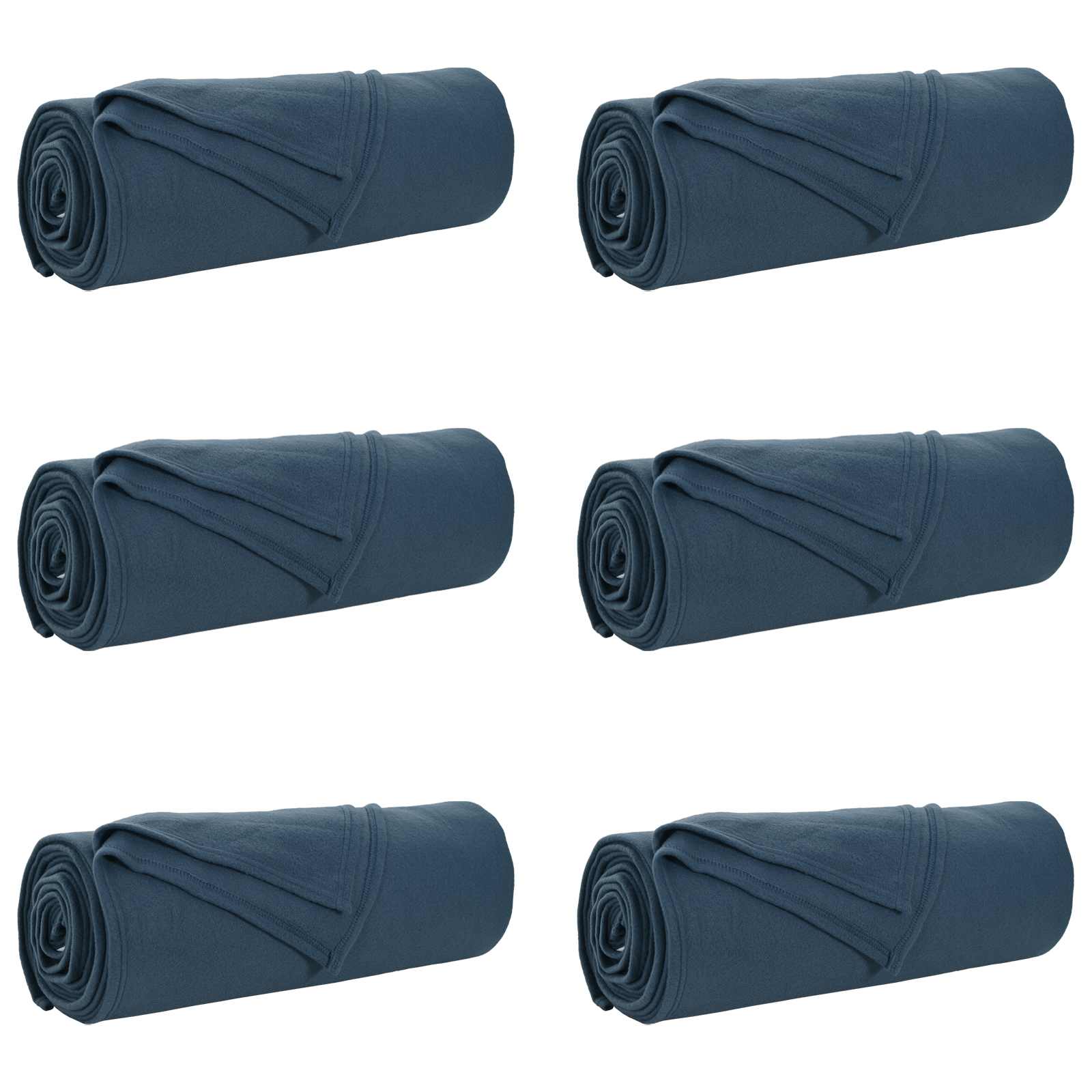 vidaXL Mantitas de Sofá 6 pcs Azul marino 210 x 140 cm Lana