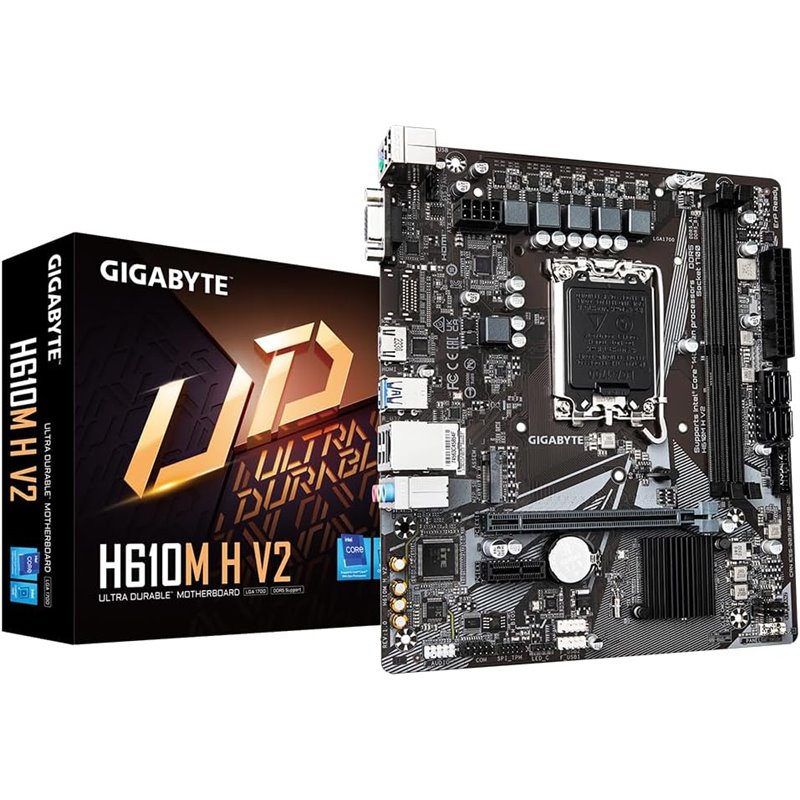 Gigabyte | H610M H V2 G1.0 | Processor family Intel | Processor socket LGA1700 | DDR4 DIMM | Supported hard disk drive interface