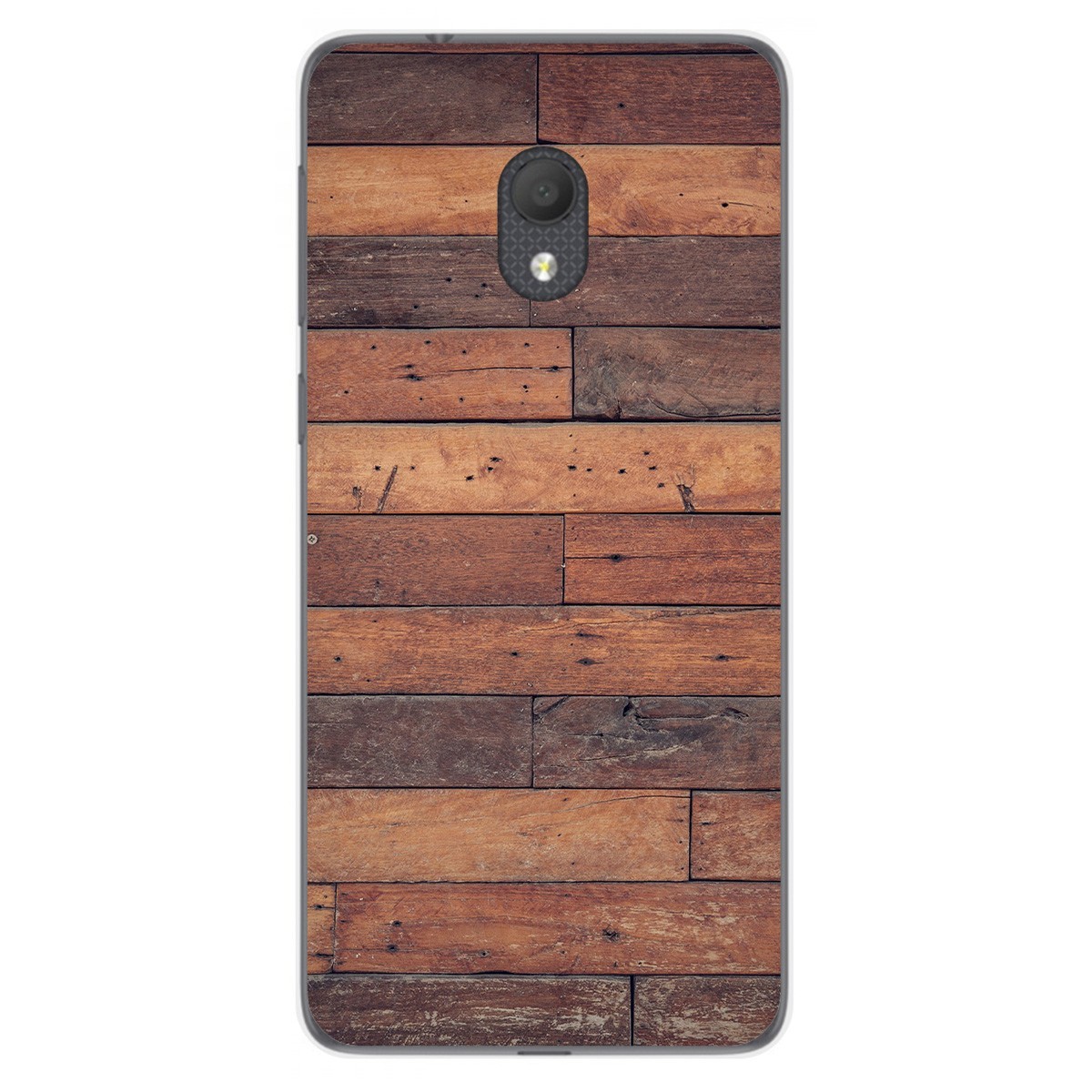 Tumundosmartphone Funda Gel Tpu para Alcatel 1C 2019 diseño Madera 03 Dibujos