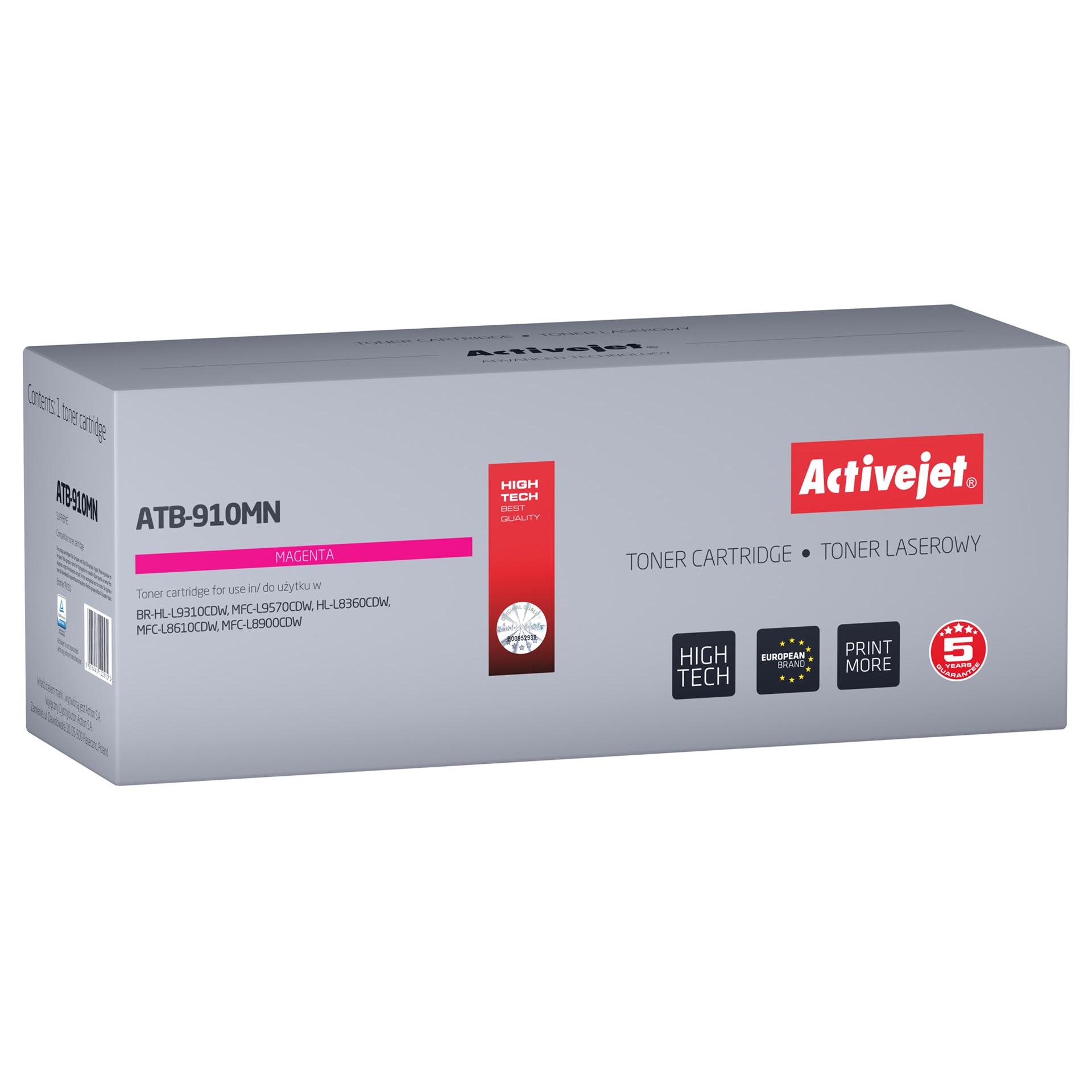 Tóner Activejet para Brother TN910M nuevo ATB-910MN