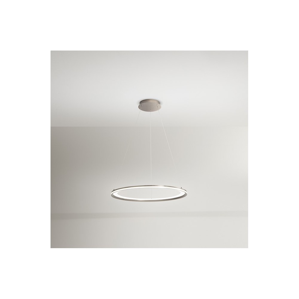 Lámpara colgante LED EDGE 66W Gris titanio Perenz